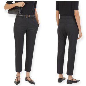NILI LOTAN Tel Aviv Wool-blend Twill Straight-leg Pants In Black, Size 10, Nwt